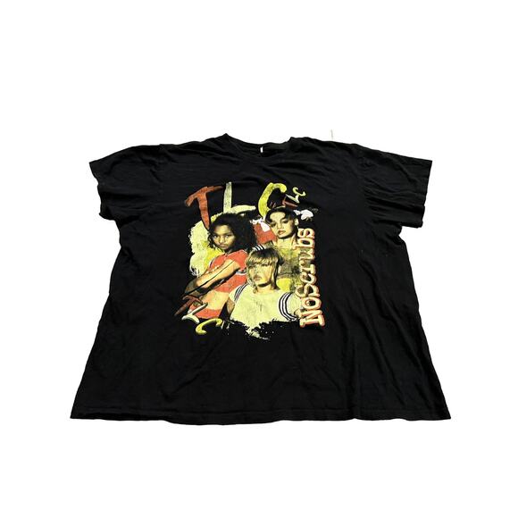 Unbranded Tops - TLC No Scrubs Adult Black Short Sleeve T shirt Size L LARGE